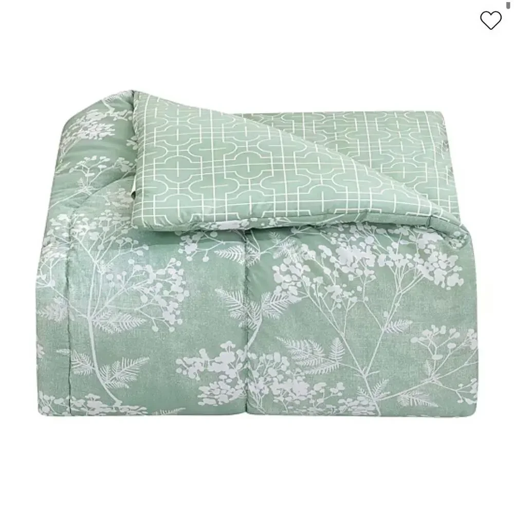 NEW! Richmond Park Drea 3PC Floral Reversible Midweight Comforter Set Full/Queen